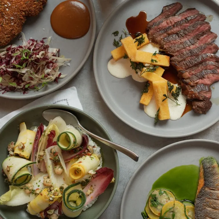 multiple dishes on table